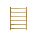 Retro Round 6 Bars Non-Heated Towel Rail-Brushed Gold